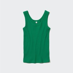 Uniqlo Green Ribbed Tank Top